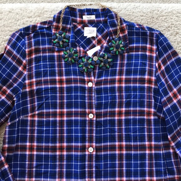 J. Crew Boy Fit Flannel Shirt - Picture 3 of 5